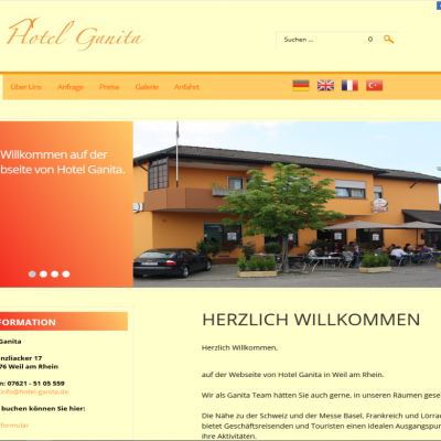 Hotel Ganita Webseite